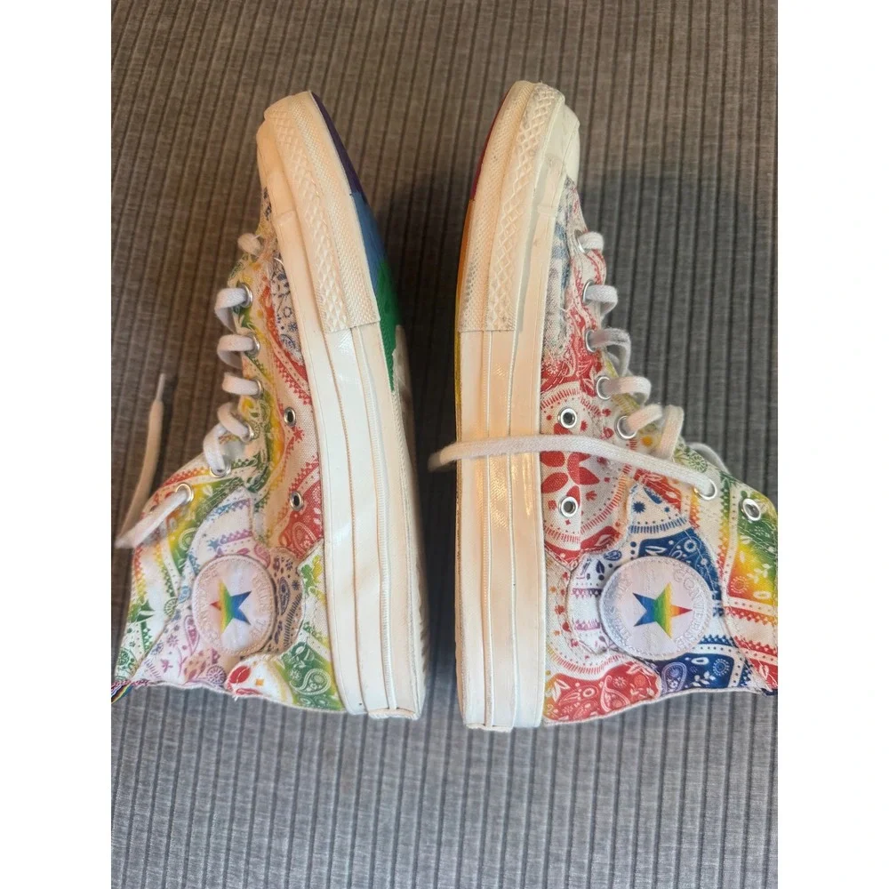 Converse Chuck 70 Pride Rainbow Paisley High Top Sneakers Mens 9 A02266C